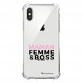 Coque iPhone X/Xs anti-choc souple angles renforcés transparente Femme Boss La Coque Francaise.