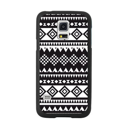 Coque motif aztèque noir et blanc pour Samsung Galaxy S5 mini G800