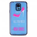 Coque transparente All you need is shoes phosphorescent Samsung Galaxy S5 G900