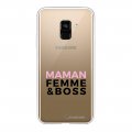 Coque Samsung Galaxy A8 2018 360 intégrale transparente Femme Boss Tendance La Coque Francaise.