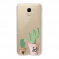 Coque Samsung Galaxy J6 2018 360 intégrale transparente Cactus Love Tendance Evetane.