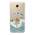 Coque Samsung Galaxy J6 2018 360 intégrale transparente Licorne Pool Party Tendance Evetane.