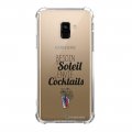 Coque Samsung Galaxy A8 2018 anti-choc souple angles renforcés transparente Besoin soleil cocktails La Coque Francaise.