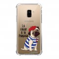 Coque Samsung Galaxy A8 2018 anti-choc souple angles renforcés transparente Chien Marinière La Coque Francaise.