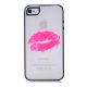 Coque transparente Kiss me phosphorescent pour Apple iPhone 4/4S