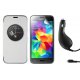 Pack protection et énergie blanc et noir pour Samsung Galaxy S5 Mini G800