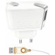 Chargeur secteur Unplug blanc à double ports USB pour iPhone/iPad/iPod