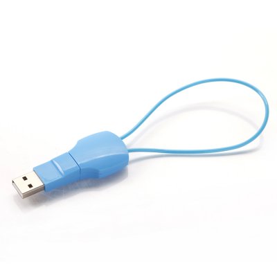 Câble USB / Lightning porte-clé bleu