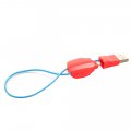 Câble USB / Micro USB porte-clé bleu et rose