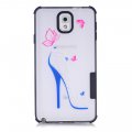 Coque transparente Butterfly Shoes phosphorescent Samsung Galaxy Note 3