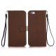 Etui livre marron avec dragonne pour Apple iPhone 6 Plus