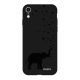 Coque iPhone Xr Silicone Liquide Douce noir Elephant Evetane.