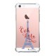 Coque iPhone 5/5S/SE anti-choc souple angles renforcés transparente Tour Eiffel Oh La La La Coque Francaise.