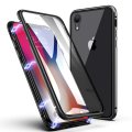 Coque iPhone Xr 360 intégrale aimanté noir et transparente