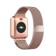 Montre connectée multi-sport IP67 avec bracelet modifiable (silicone ou métallisé) Rose Gold