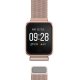 Montre connectée multi-sport IP67 avec bracelet modifiable (silicone ou métallisé) Rose Gold