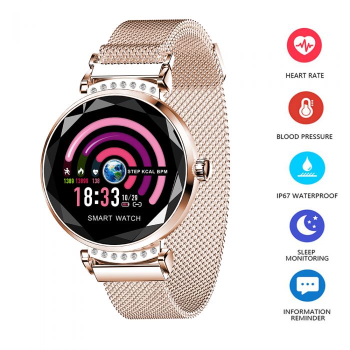 Montre Connectée Femme Smartwatch Bluetooth 4.0+3.0 IP68 Étanche pour  Samsung HUAWEI XIAOMI Android ou IOS - Argent - Cdiscount Téléphonie