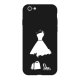 Coque iPhone 6/6S Silicone Liquide Douce noir My little black dress Evetane.