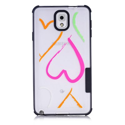 Coque transparente Coeurs phosphorescent Samsung Galaxy Note 3