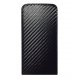 Etui clapet noir carbone pour Samsung Galaxy Core 4G