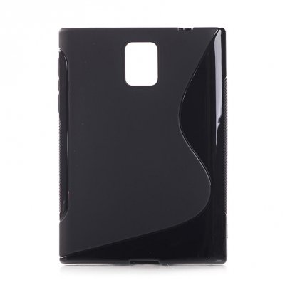 Coque TPU Sline noire bimatière pour BLACKBERRY Q30