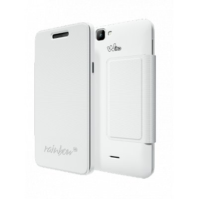 Wiko étui folio slim blanc pour WIKO RAINBOW 4G