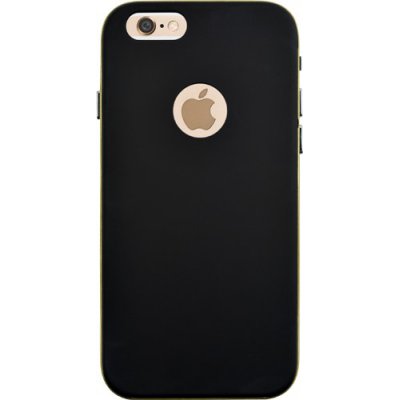 Coque rigide noire et contour doré pour Apple iPhone 6 et 6S 