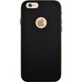 Coque rigide noire et contour doré pour Apple iPhone 6 et 6S 