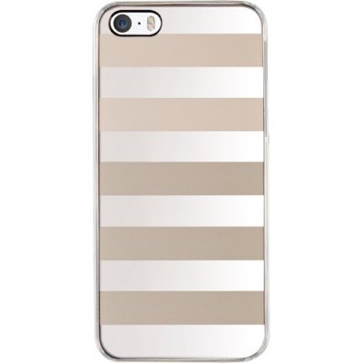 Coque Qdos rayée champagne et argent pour iPhone 5/5S