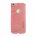 Coque souple transparente rose bimatière fleurs pour Apple iPhone 6 et 6S 