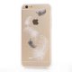 Coque rigide transparente plumes blanches pour Apple iPhone 6
