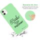 Coque iPhone 11 Silicone Liquide Douce vert pâle Barbu mais pas piquant Ecriture Tendance et Design La Coque Francaise