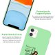 Coque iPhone 11 Silicone Liquide Douce vert pâle Reine de la Nuit Ecriture Tendance et Design La Coque Francaise
