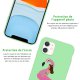 Coque iPhone 11 Silicone Liquide Douce vert pâle Flamingo Ecriture Tendance et Design La Coque Francaise
