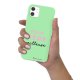 Coque iPhone 11 Silicone Liquide Douce vert pâle Mère Veilleuse Ecriture Tendance et Design La Coque Francaise