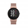 Montre connectée multi-fonctions IP67 avec bracelet modifiable (silicone ou métallisé) Rose Gold