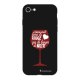 Coque iPhone 7/8 Silicone Liquide Douce noir Mieux Vaut Boire du Vin Rouge Ecriture Tendance et Design La Coque Francaise