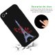 Coque iPhone 7/8 Silicone Liquide Douce noir Tour Eiffel Oh La La Ecriture Tendance et Design La Coque Francaise