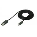 Câble droit USB / Micro Usb, charge + sync 2.1A 1.2 metres noir