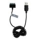 Câble droit USB / Apple 30 PIN , charge + sync 1A 1.2 metres noir