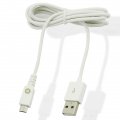 Câble droit USB / Micro Usb, charge + sync 1A 1.2 metres blanc
