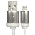 Câble de charge et synchronisation blanc argenté USB / Lightning 1.5m