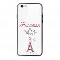 Coque en verre trempé iPhone 6 Plus / 6S Plus Princesse de Paname Ecriture Tendance et Design La Coque Francaise.