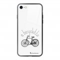 Coque en verre trempé iPhone 7/8 Bicyclette Ecriture Tendance et Design La Coque Francaise.