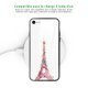 Coque en verre trempé iPhone 7/8 Tour Eiffel Pierre Rose Ecriture Tendance et Design La Coque Francaise.