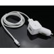 Chargeur voiture muvit Apple Lightning MFI 1A 1.2m blanc