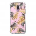 Coque Samsung Galaxy S9 Plus anti-choc souple angles renforcés transparente Feuilles de palmier rose La Coque Francaise.