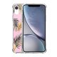 Coque iPhone Xr anti-choc souple angles renforcés transparente Feuilles de palmier rose La Coque Francaise.