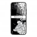 Coque en verre trempé iPhone 11 Pro Max Carte de Marseille Ecriture Tendance et Design La Coque Francaise.