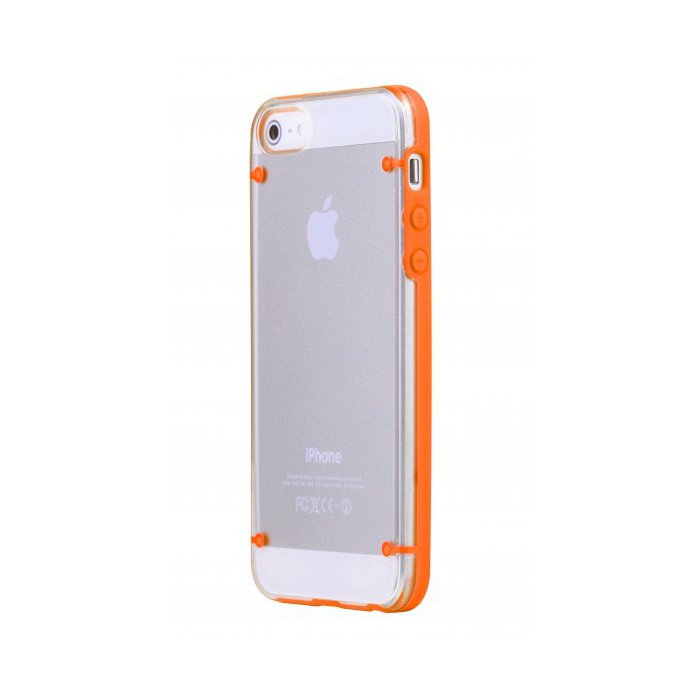 Coque Plexiglass Moxie contour et griffes couleur Orange pour iPhone 5/5S